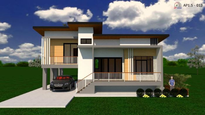 Desain interior rumah tingkat setengah