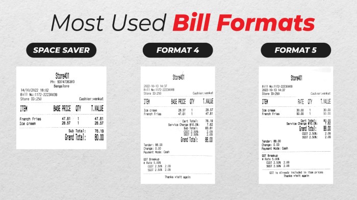 Desain kertas bill rumah makan