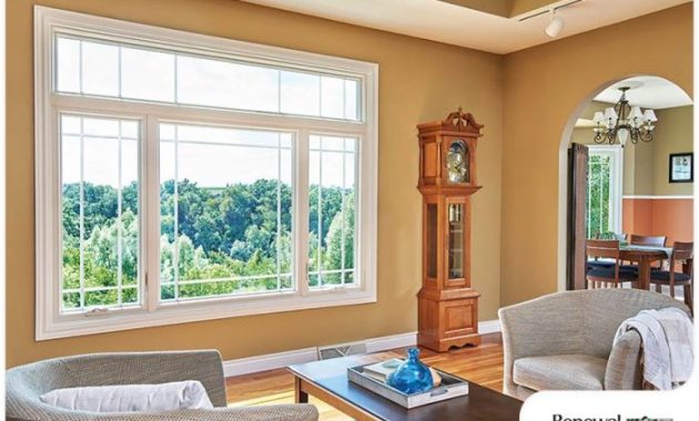 Room living large windows bright beautiful modern hung double