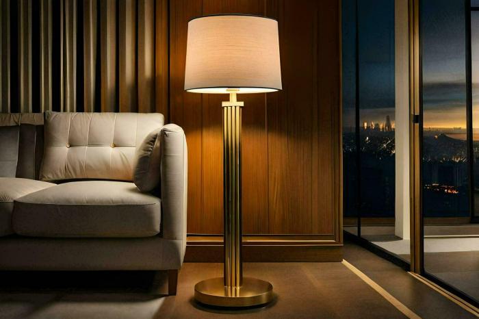 Goldene lampe wohnzimmer