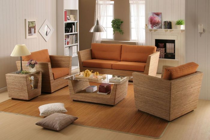 Wohnzimmer rattan sofa