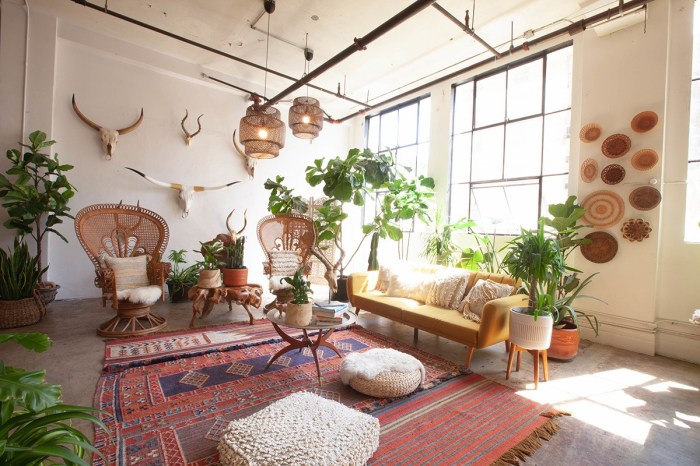 Boho style deko wohnzimmer