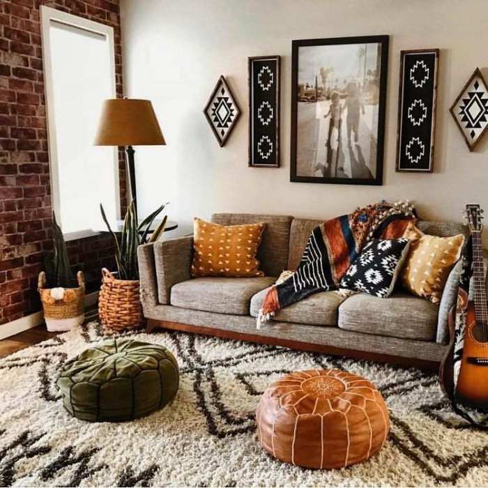 Boho style deko wohnzimmer